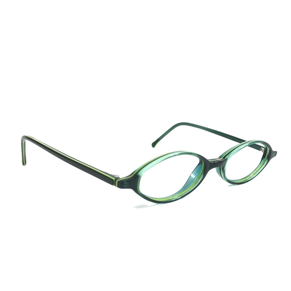 ogi Petite Eyeglasses Frames MOD. A7050 COL. 168 Shiny Green Oval 43-18-140